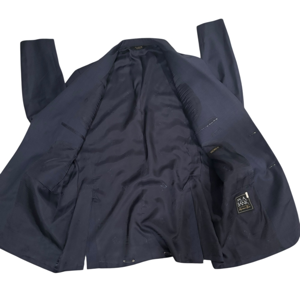 Jos. A Bank Men’s Navy Tailored Fit Blazer Sports Coat Jacket-size 44L - Picture 3 of 7